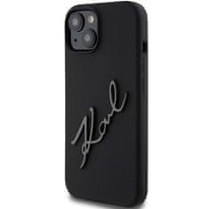 Karl Lagerfeld KARL LAGERFELD etui za IPHONE 15 KLHCP15SSKSBMCK (Silicone Karl Script Logo) black