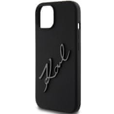 Karl Lagerfeld KARL LAGERFELD etui za IPHONE 15 KLHCP15SSKSBMCK (Silicone Karl Script Logo) black