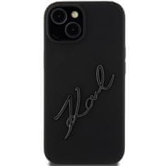 Karl Lagerfeld KARL LAGERFELD etui za IPHONE 15 KLHCP15SSKSBMCK (Silicone Karl Script Logo) black