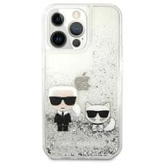 Karl Lagerfeld KARL LAGERFELD etui za IPHONE 13 Pro KLHCP13LGKCS (Liquid Glitter K&amp;C) srebrn