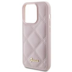 Guess GUESS etui za IPHONE 15 Pro GUHCP15LPSQSQSP (Quilted Metal Logo) roza