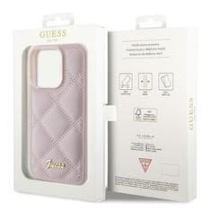 Guess GUESS etui za IPHONE 15 Pro GUHCP15LPSQSQSP (Quilted Metal Logo) roza