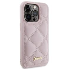 Guess GUESS etui za IPHONE 15 Pro GUHCP15LPSQSQSP (Quilted Metal Logo) roza