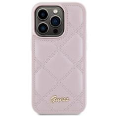 Guess GUESS etui za IPHONE 15 Pro GUHCP15LPSQSQSP (Quilted Metal Logo) roza