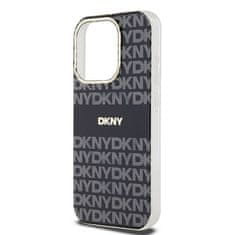 DKNY DKNY etui za IPHONE 13 Pro, združljiv z MagSafe DKHMP13LHRHSEK (DKNY HC MagSafe PC TPU Repeat Texture Pattern W/ Stripe) črn