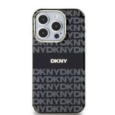 DKNY DKNY etui za IPHONE 11, združljiv z MagSafe DKHMN61HRHSEK (DKNY HC MagSafe PC TPU Repeat Texture Pattern W/ Stripe) črn