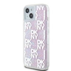 DKNY DKNY etui za IPHONE 15 DKHCP15SLCPEPP (DKNY HC Liquid Glitters W/Checkered Pattern) roza