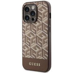 Guess GUESS etui za IPHONE 14 Pro združljiv z MagSafe GUHMP14LHGCFSEW (GCUBE Stripes) rjav