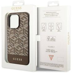 Guess GUESS etui za IPHONE 14 Pro združljiv z MagSafe GUHMP14LHGCFSEW (GCUBE Stripes) rjav