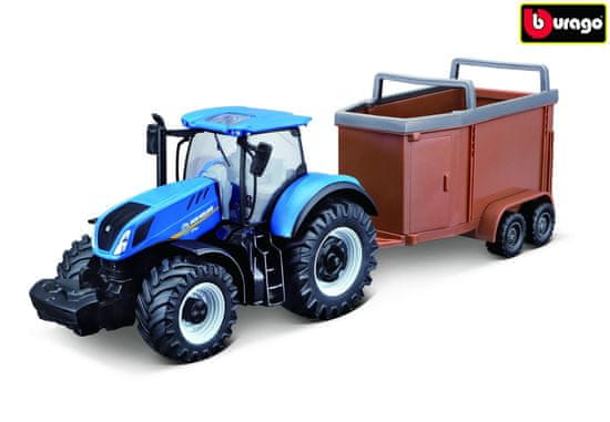 Bburago 1:50 Kmetijski traktor New Holland s prikolico za konje