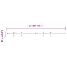 Vidaxl Komplet drsnih vrat omarice 244 cm ogljikovo jeklo