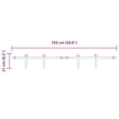 Vidaxl Komplet za drsna vrata omare 122 cm ogljikovo jeklo