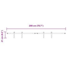 Vidaxl Komplet drsnih vrat omarice 200 cm ogljikovo jeklo