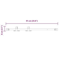 Vidaxl Komplet drsnih vrat omarice 91 cm ogljikovo jeklo