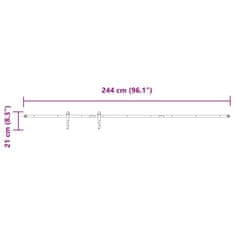 Vidaxl Komplet drsnih vrat omarice 244 cm ogljikovo jeklo