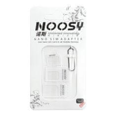 OEM Komplet adapterjev Nano Sim/Micro, Micro Sim in Nano/Sim (NOOSY 3v1), bela