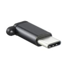 OEM Adapter mikro USB A (ženski) na tip C (moški) [PA30] obesek črn