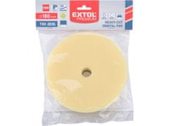 Extol Premium Polirni disk pena, orbitalno, T80, rumena, průměr180x25mm, ježevi trakovi průměr152mm