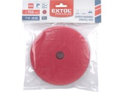 Extol Premium Polirni disk pena, orbitalno, T10, rdeča, průměr150x25mm, ježevi trakovi průměr127mm