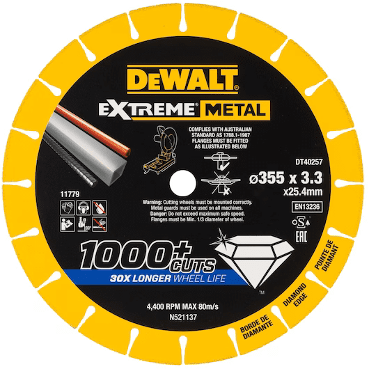 shumee DEWALT KOVINSKI ŠČIT 355x3,3x25,4 mm DIAMOND