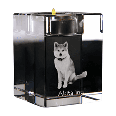 Artdog Akita, Akita Inu - Svečnik s fotografijo psa, kristalni čajnik, personalizirano darilo blagovne znamke Art-Dog