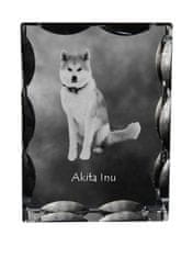 Artdog Akita, Akita Inu - kristal s sliko psa, stekleni kipec s sliko, edinstven okvir s sliko blagovne znamke Art-Dog