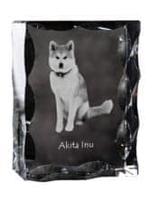 Artdog Akita, Akita Inu - kristal s sliko psa, stekleni kipec s sliko, edinstven okvir s sliko blagovne znamke Art-Dog