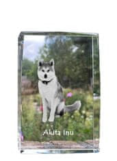 Artdog Akita, Akita Inu - kristal s sliko psa, fotografija v steklu, sodobna razstava blagovne znamke Art-Dog