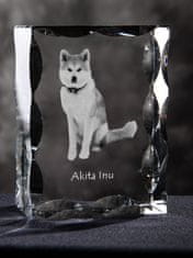 Artdog Akita, Akita Inu - kristal s sliko psa, stekleni kipec s sliko, edinstven okvir s sliko blagovne znamke Art-Dog