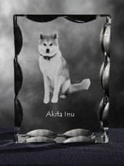 Artdog Akita, Akita Inu - kristal s sliko psa, stekleni kipec s sliko, edinstven okvir s sliko blagovne znamke Art-Dog