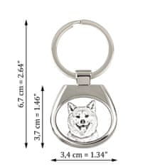 Artdog Akita, Akita Inu - obesek za ključe s psom, obesek za ključe s potiskom, personaliziran obesek blagovne znamke Art-Dog