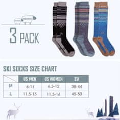 Outdoor master Smučarske Nogavice, merino volna, 3pack, M/L