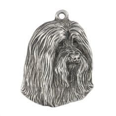 Artdog Bearded Collie, Highland Collie, Mountain Collie - Pasja ogrlica v darilni škatlici, posrebren medaljon za ljubitelje psov, markanten obesek znamke Art-Dog