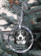 Artdog Entlebucher Mountain Dog, Entelbuch Cattle Dog - kristalni okrasek s fotografijo, fotografija psa v kristalu, personaliziran okrasek za božično drevo znamke Art-Dog