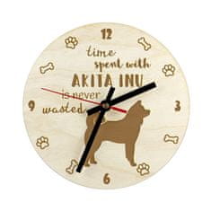 Artdog Akita, Akita Inu - ura s psom, lesena ura z graviranjem, personalizirana ura Art-Dog