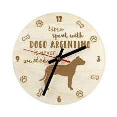 Artdog Dogo Argentino - ura s psom, lesena ura z gravuro, personalizirana ura Art-Dog