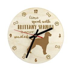 Artdog Brittany Spaniel, Brittany Wiegref - ura s psom, lesena ura z gravuro, personalizirana ura Art-Dog