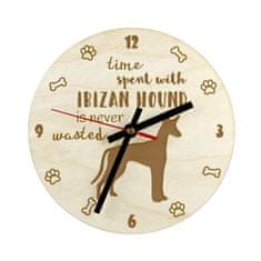 Artdog Ibizan Hound, Ibizan Podenco, Ibizan Warren Hound - ura s psom, lesena ura z gravuro, personalizirana ura Art-Dog