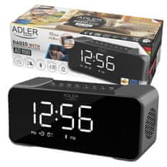 WOWO Adler AD 1190 brezžična radio budilka prenosna Bluetooth USB AUX SD kartica 2600mAh