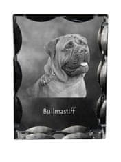 Artdog Bullmastiff - kristal s sliko psa, stekleni kipec s sliko, edinstven okvir s sliko blagovne znamke Art-Dog