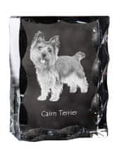 Artdog Cairn Terrier - kristal s sliko psa, stekleni kipec s sliko, edinstven okvir s sliko blagovne znamke Art-Dog