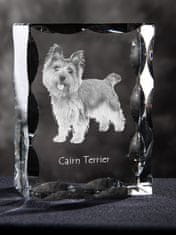 Artdog Cairn Terrier - kristal s sliko psa, stekleni kipec s sliko, edinstven okvir s sliko blagovne znamke Art-Dog