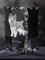 Artdog Cairn Terrier - kristal s sliko psa, stekleni kipec s sliko, edinstven okvir s sliko blagovne znamke Art-Dog