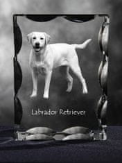 Artdog Labradorski retriever I - kristal s sliko psa, stekleni kipec s sliko, edinstven okvir s sliko blagovne znamke Art-Dog