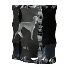 Artdog Saluki, perzijski hrt, arabski hrt, hrt gazela I - kristal s sliko psa, stekleni kipec s sliko, edinstven okvir s sliko znamke Art-Dog