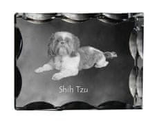 Artdog Shih Tzu, Chrysanthemum Dog - kristal s sliko psa, stekleni kipec s sliko, edinstven okvir s sliko blagovne znamke Art-Dog