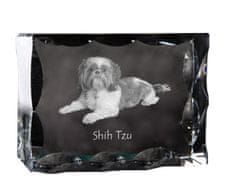 Artdog Shih Tzu, Chrysanthemum Dog - kristal s sliko psa, stekleni kipec s sliko, edinstven okvir s sliko blagovne znamke Art-Dog