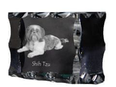 Artdog Shih Tzu, Chrysanthemum Dog - kristal s sliko psa, stekleni kipec s sliko, edinstven okvir s sliko blagovne znamke Art-Dog