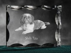 Artdog Shih Tzu, Chrysanthemum Dog - kristal s sliko psa, stekleni kipec s sliko, edinstven okvir s sliko blagovne znamke Art-Dog