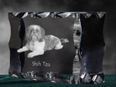 Artdog Shih Tzu, Chrysanthemum Dog - kristal s sliko psa, stekleni kipec s sliko, edinstven okvir s sliko blagovne znamke Art-Dog